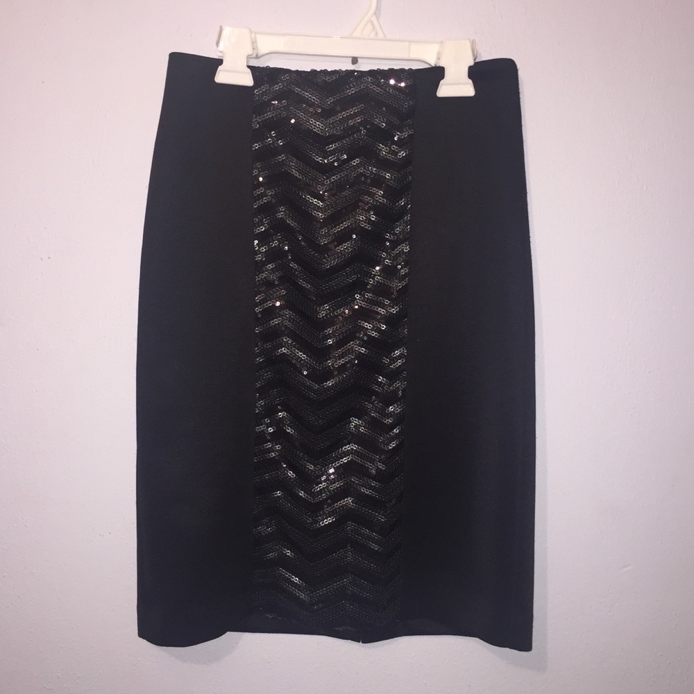 NY&C Black Sequined Pencil Skirt